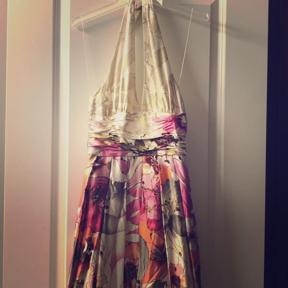 Floral halter dress
